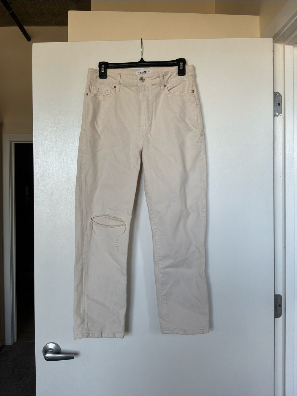 PAIGE Off-White High-Rise Jeans